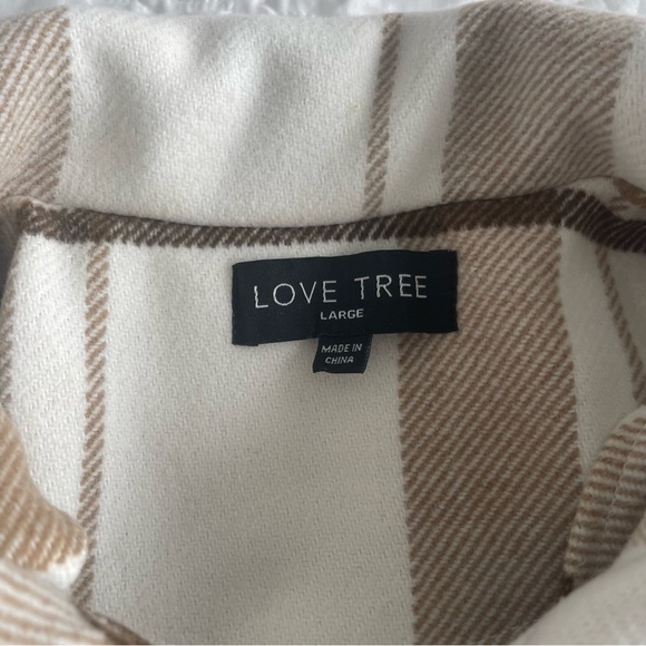 Love Tree Brown plaid shacket - Picture 4 of 6
